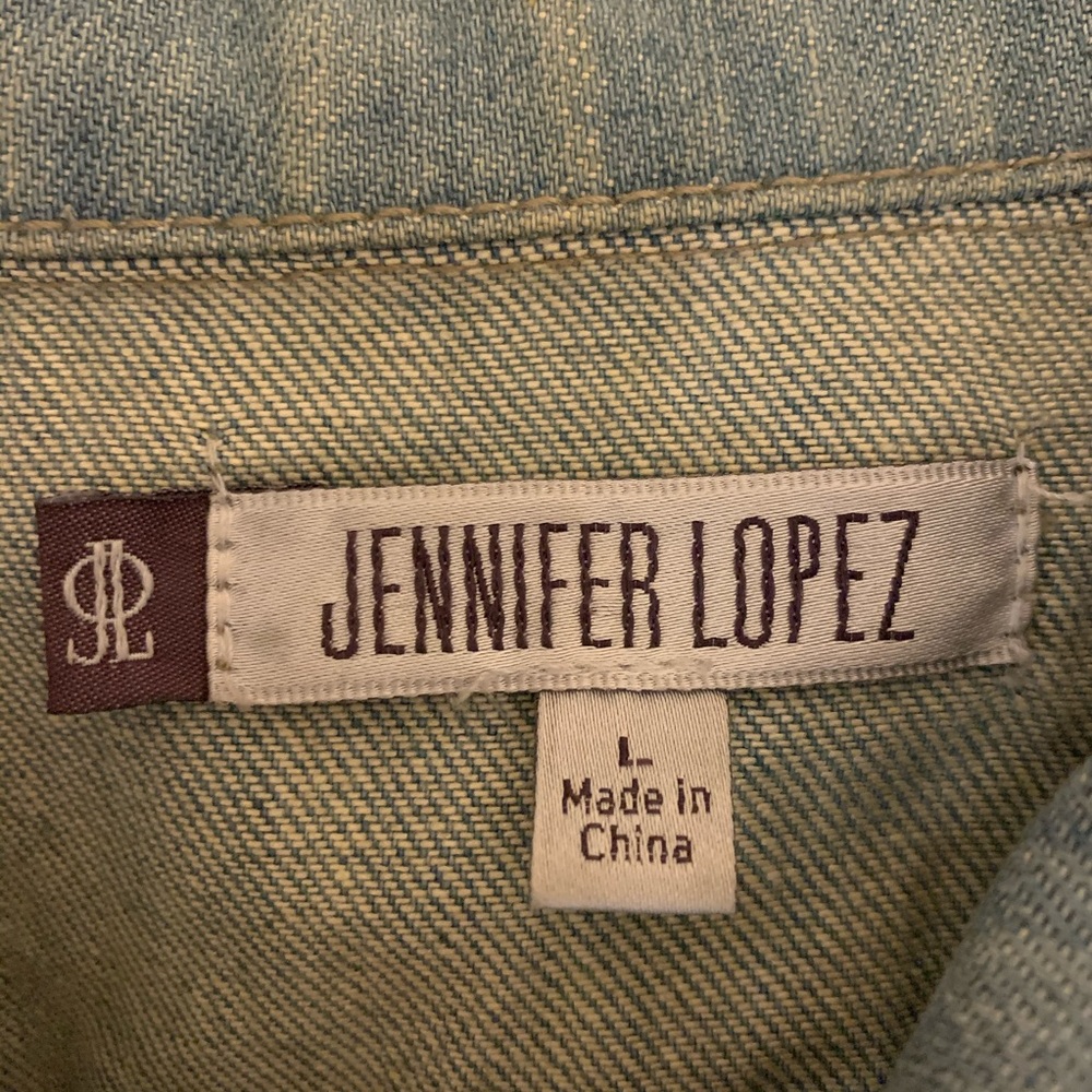 Jennifer Lopez Crackle denim jacket - Picture 6 of 6